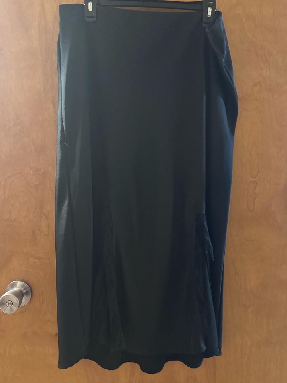 Black Women's Maxi Skirt Double slits with lace